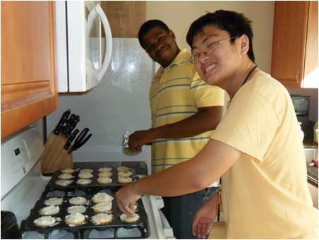 Residents enjoy living independently in their affordable home. 