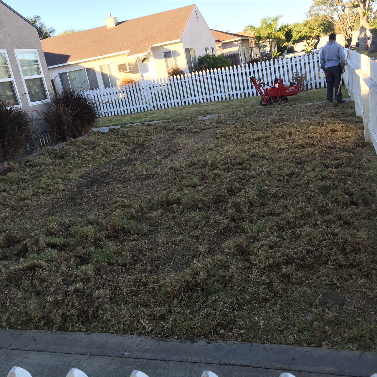 Euclid Property during lawn removal process. 