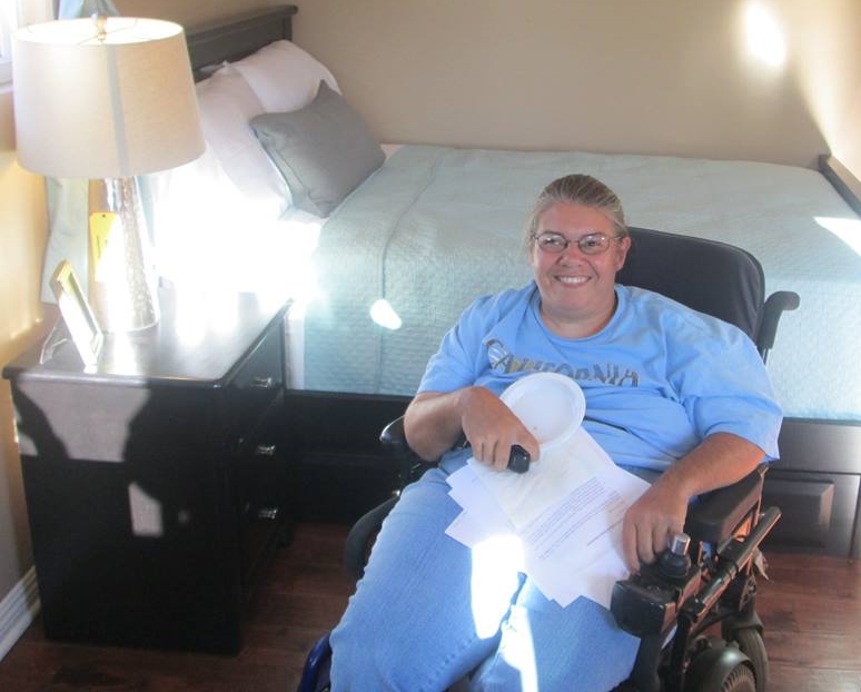 Resident living in HOPE home.