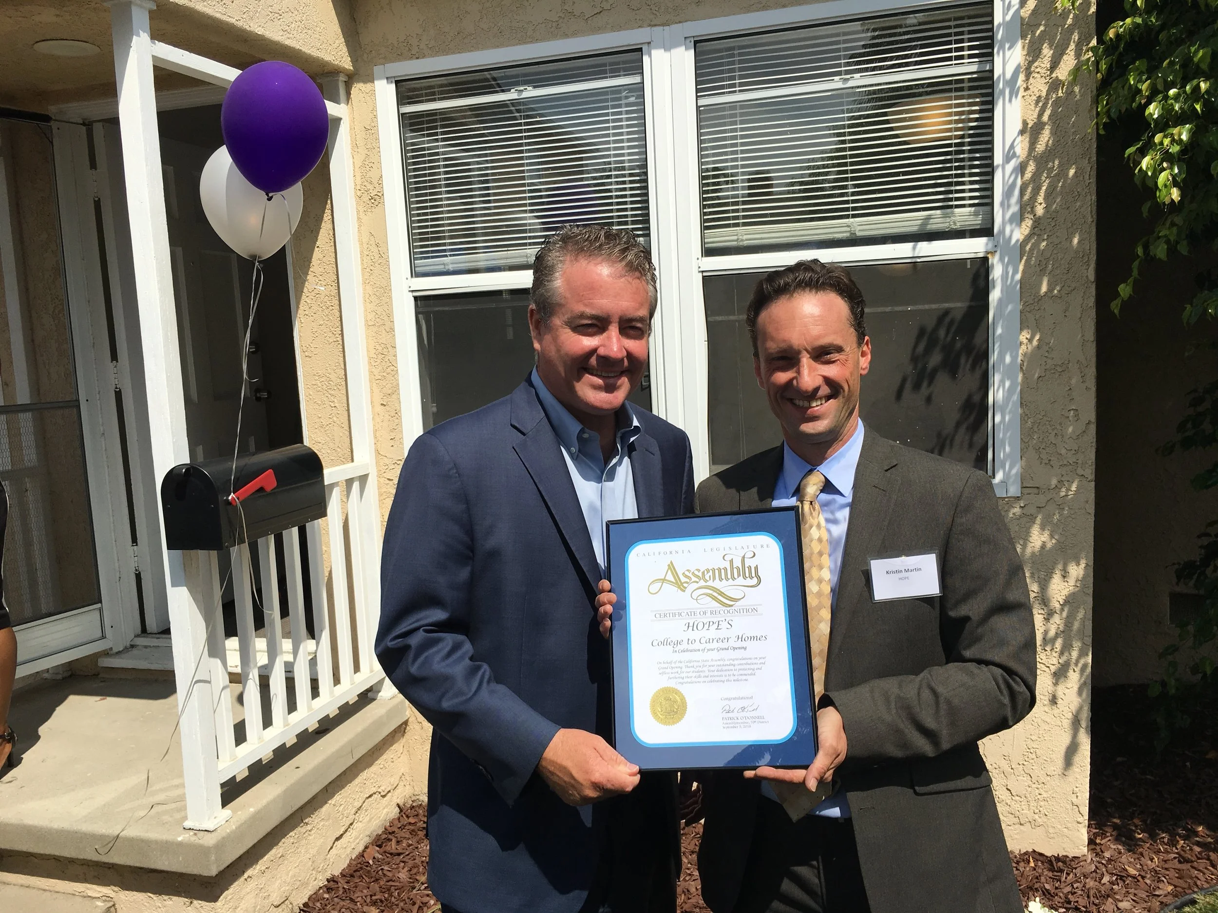 Assemblymember O'Donnell and Exectuive Director Kristin Martin.JPG