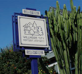 Historic designation sign for Wilmore City.