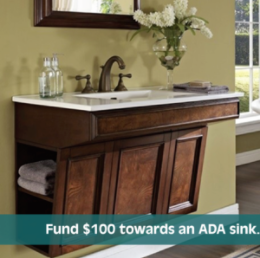 Fund $100 towards an ADA sink.