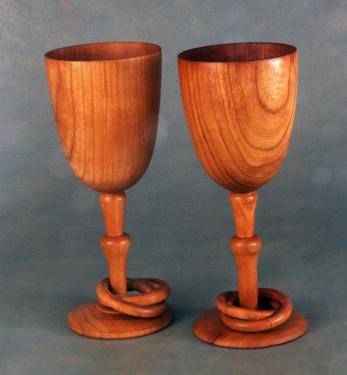 Wooden Wine Glasses For 5th Year Anniversary