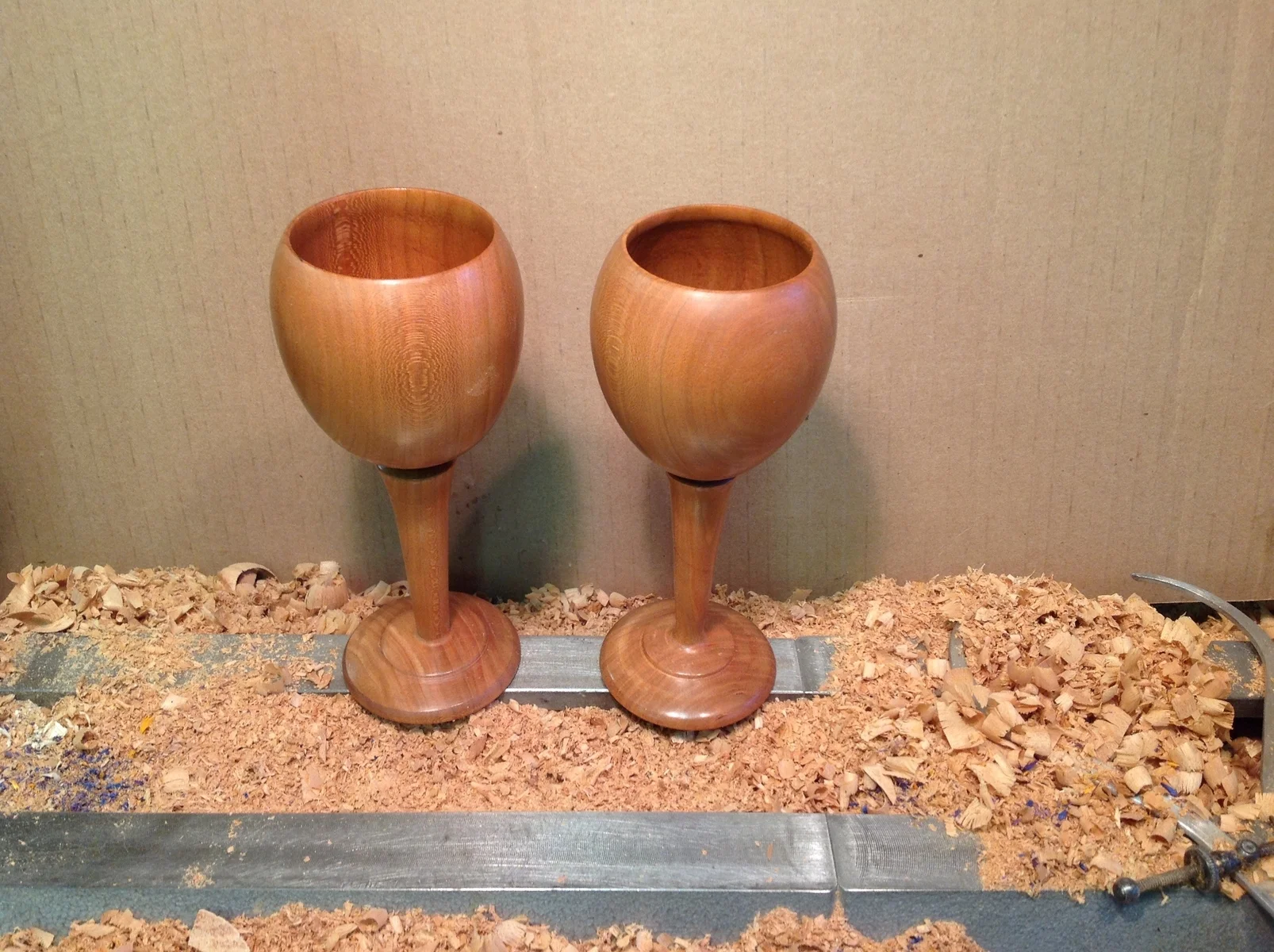 Cherry Toasting Glasses For Bride And Groom At Their Wedding Reception