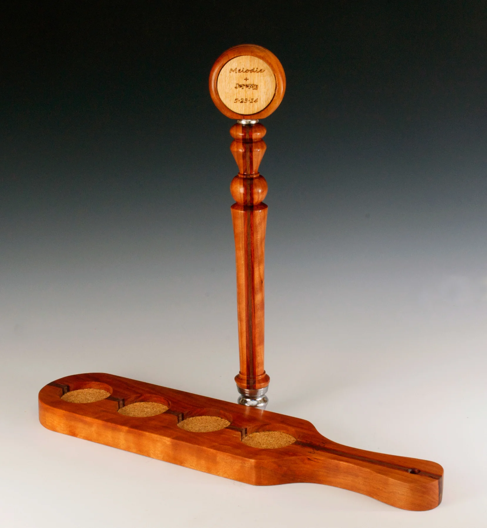 Cherry tap handle and flight paddle