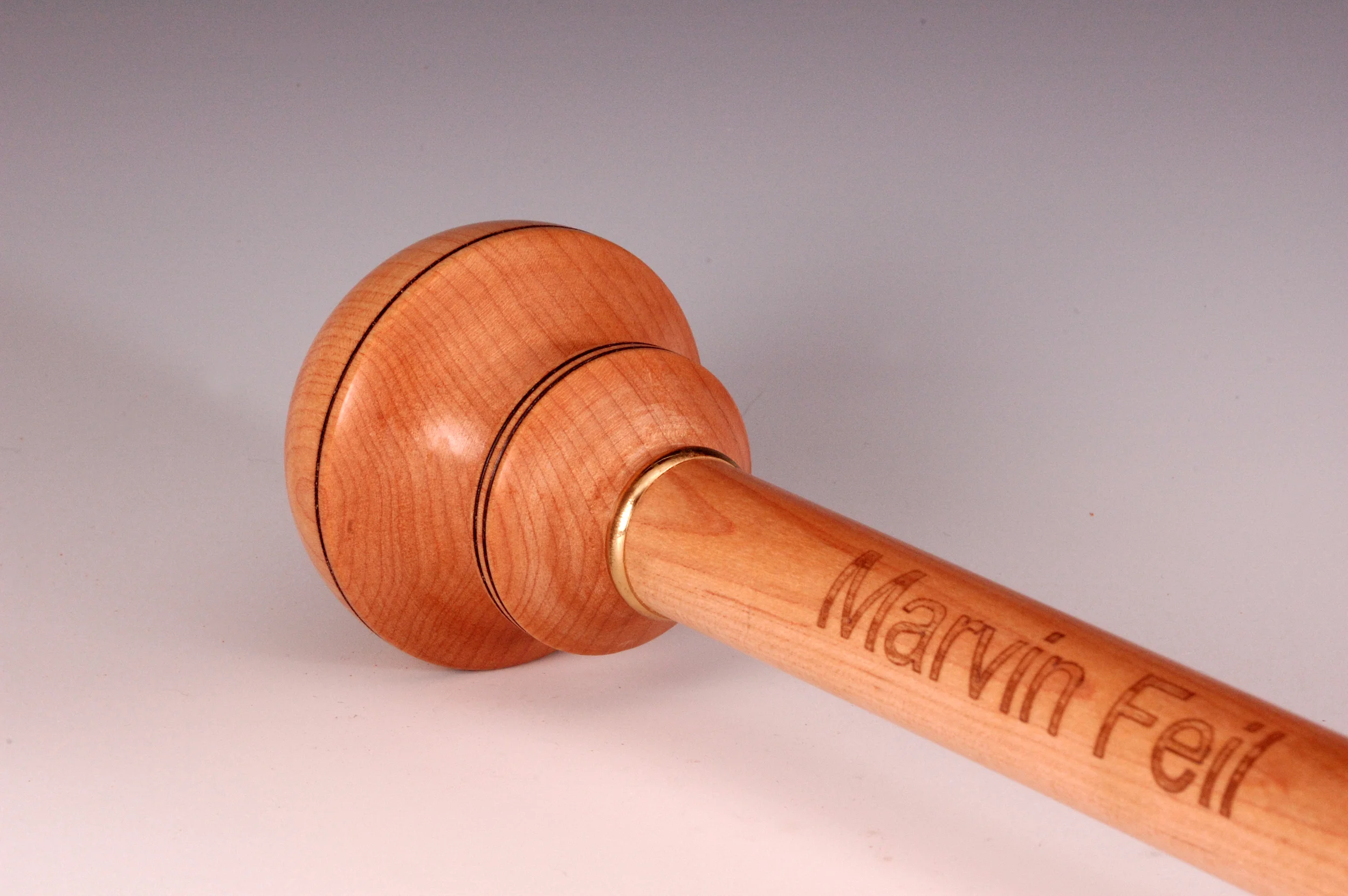 Maple on maple walking cane
