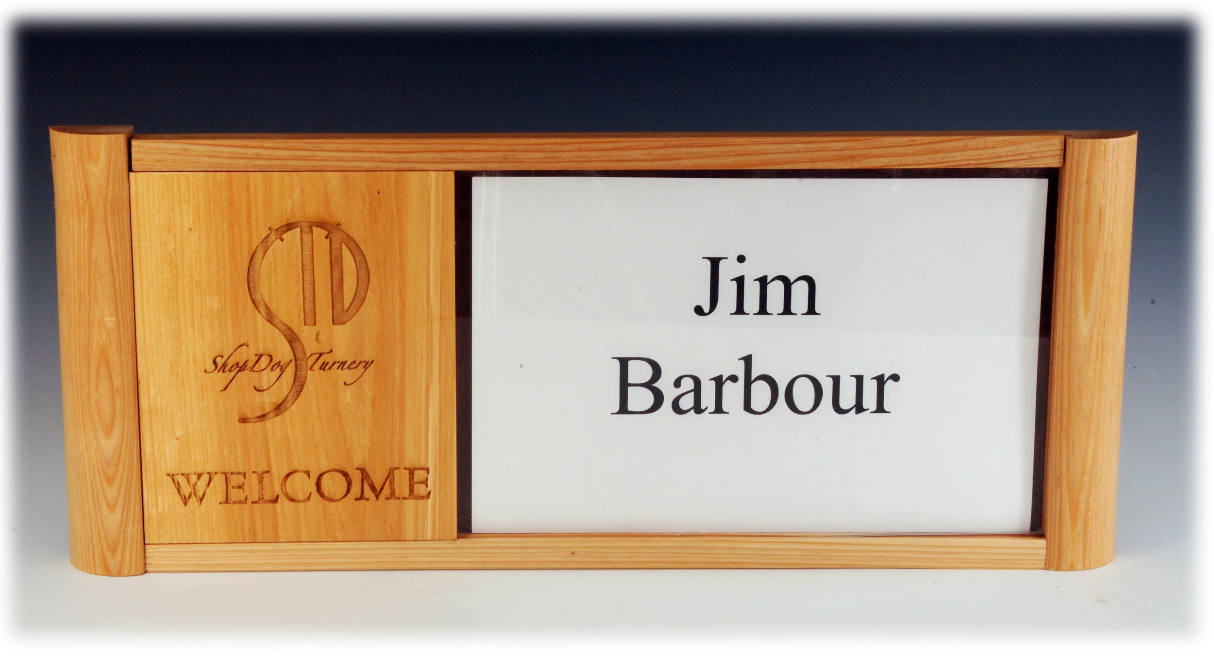  When making the set for the resort I made an extra in case something went wrong.&nbsp; I got lucky and had one left over so I engraved it for the Turnery to use when we are meeting someone at the airport. 