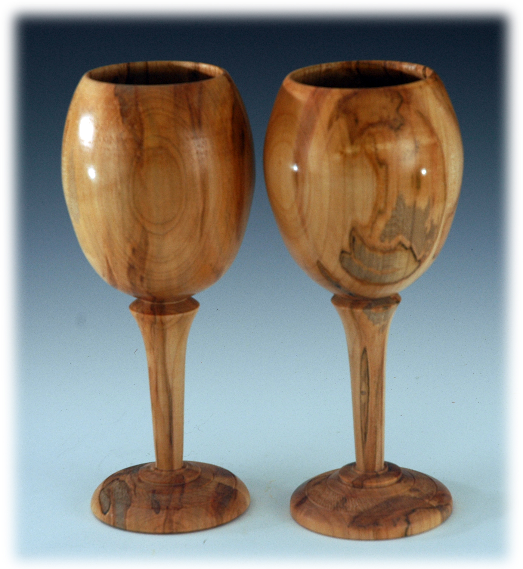 Wooden wine glasses