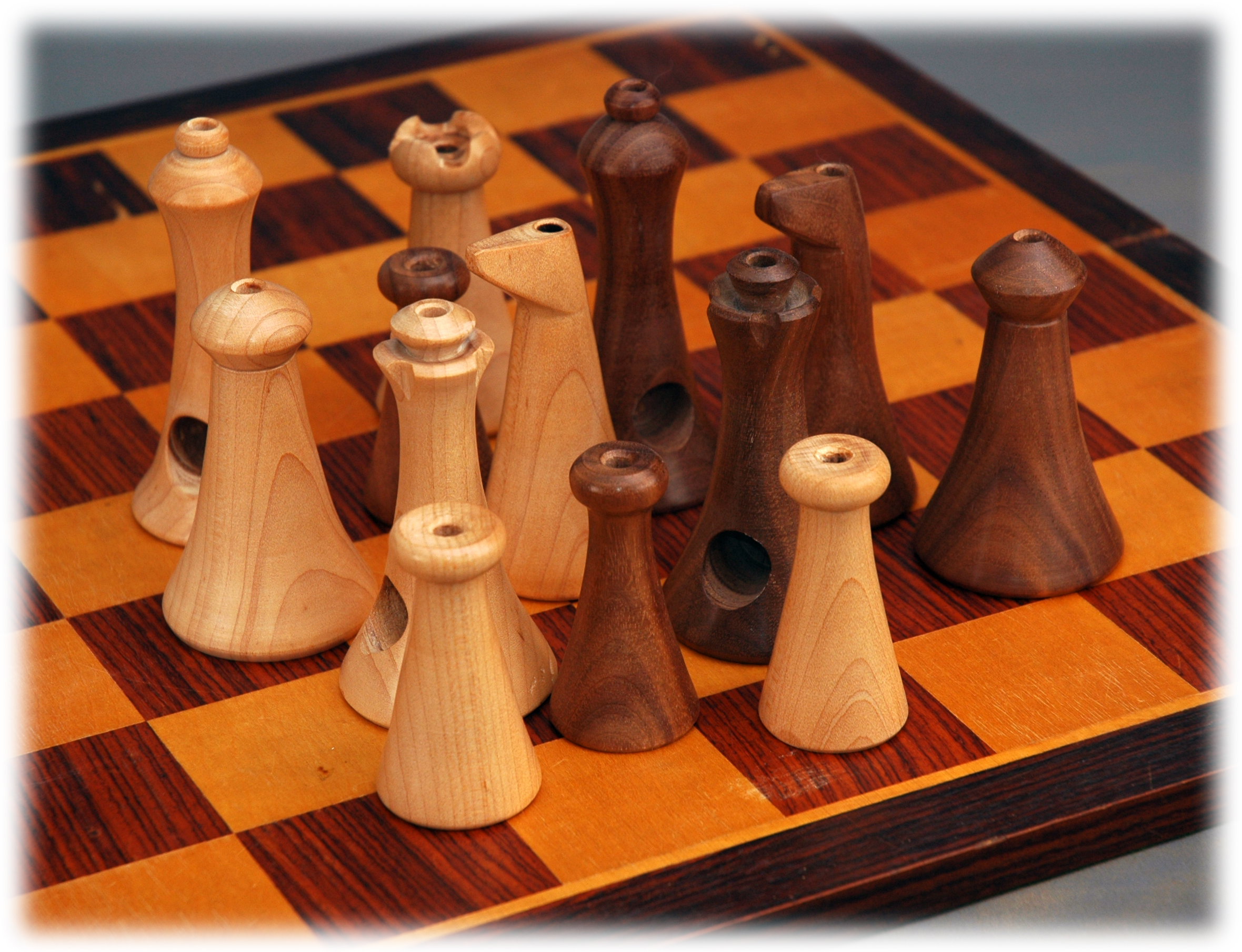 Cherry and Maple Chess Board 