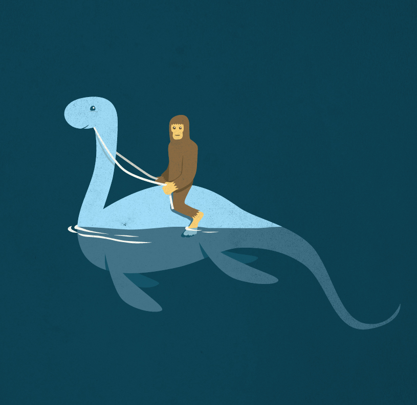 Bigfoot Riding Nessie