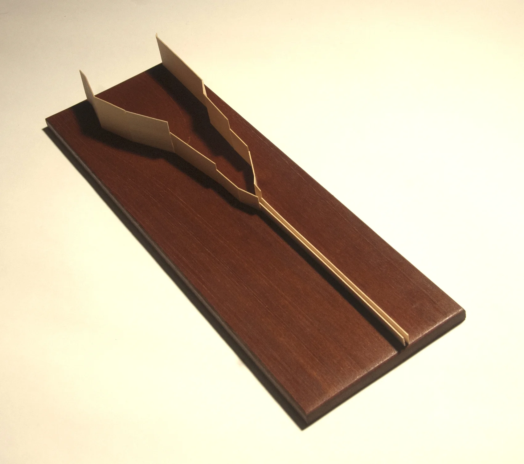 Red Balou Grainwork, 2014, Red Balou and Basswoo, 5 x 13 x 2"