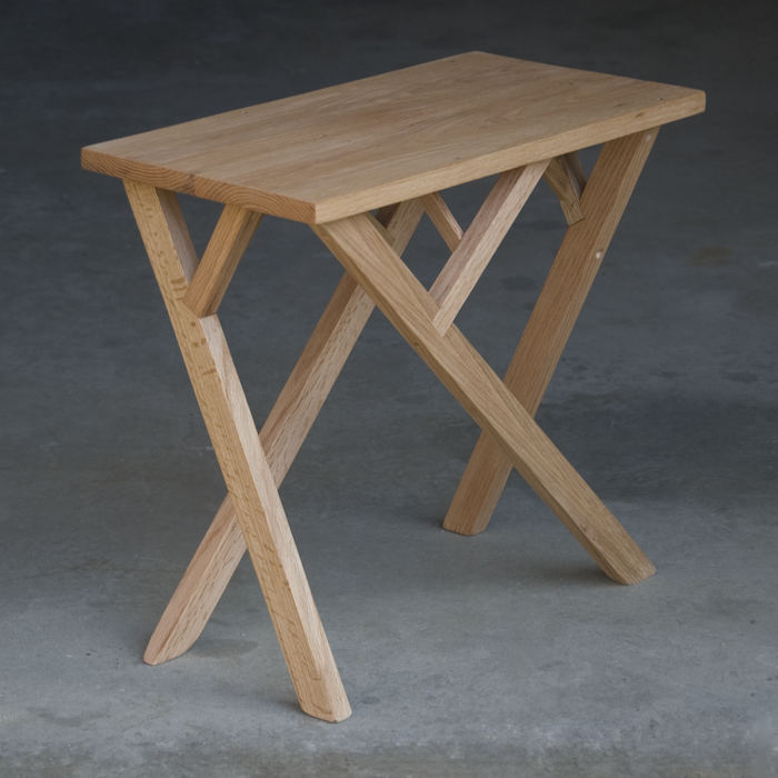 Side Table, Reclaimed Oak, 20 x 18 x 10"