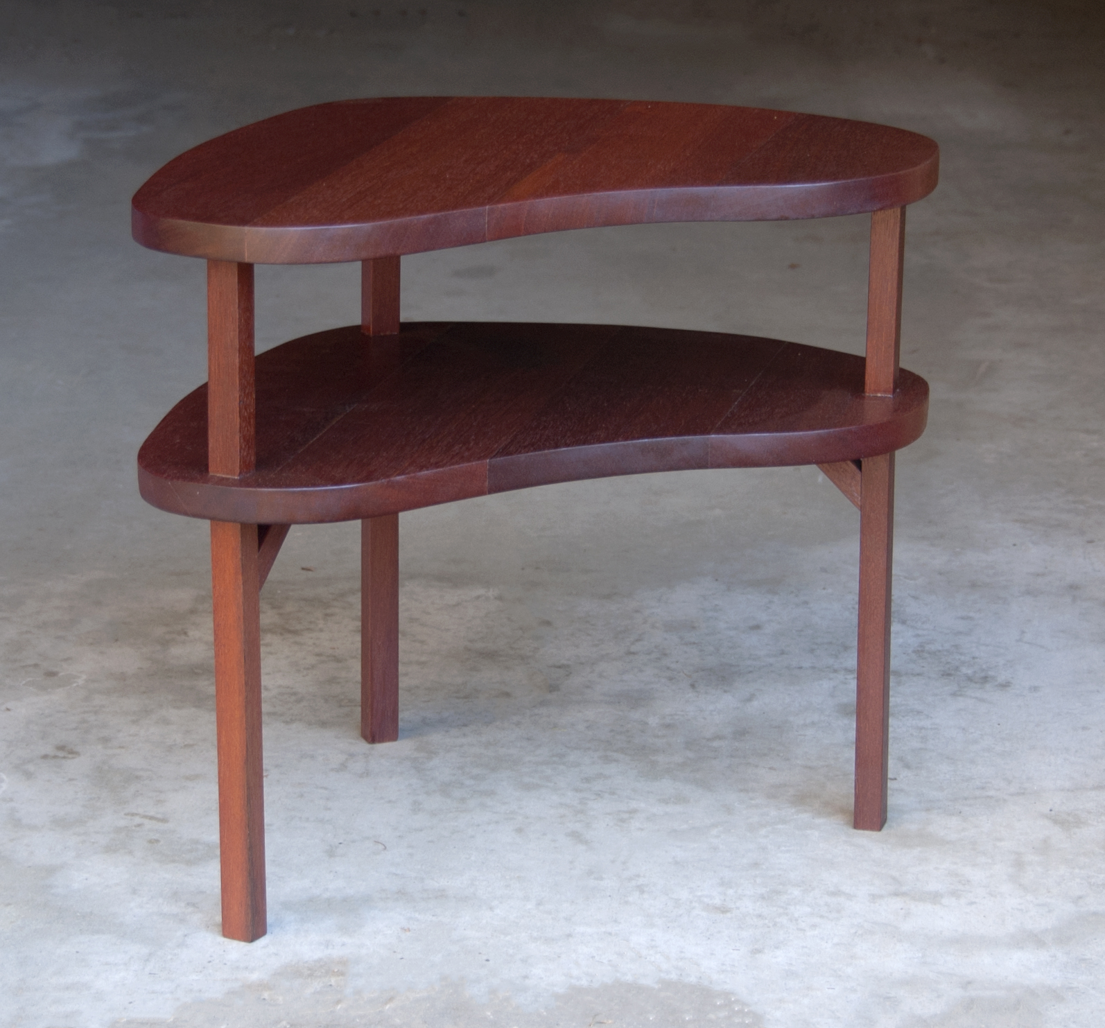 Kidney Bean Side Table, Ipe, 20 x 22 x 22"