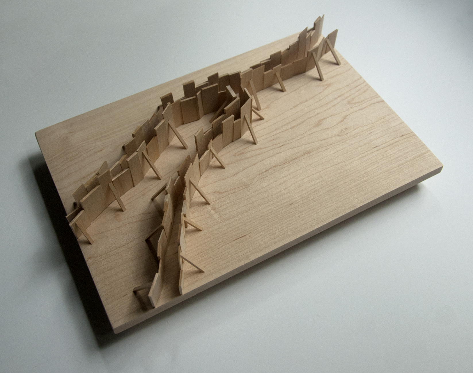 Formwork for the Forks, 2017, maple and basswood, 3x11x8"