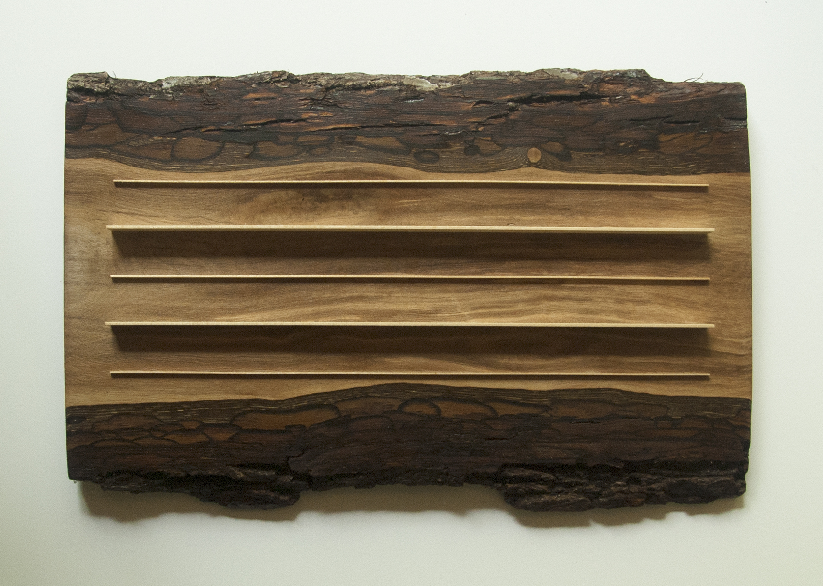 Formwork with Live Edges, 2017, walnut and basswood, 9x14x1"