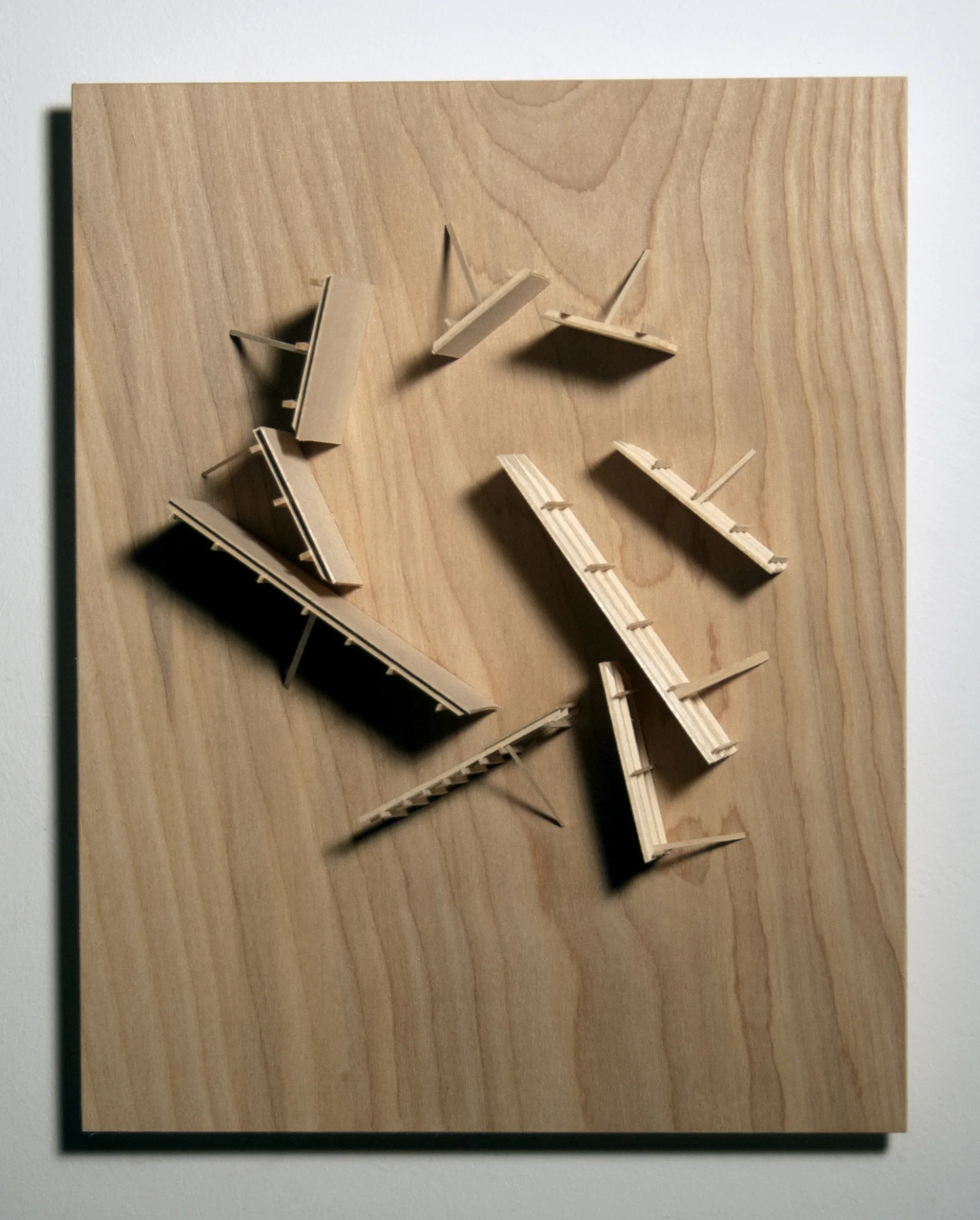 Formwork for a Spiral Movement, 2015, plywood and basswood, 2x10x8"
