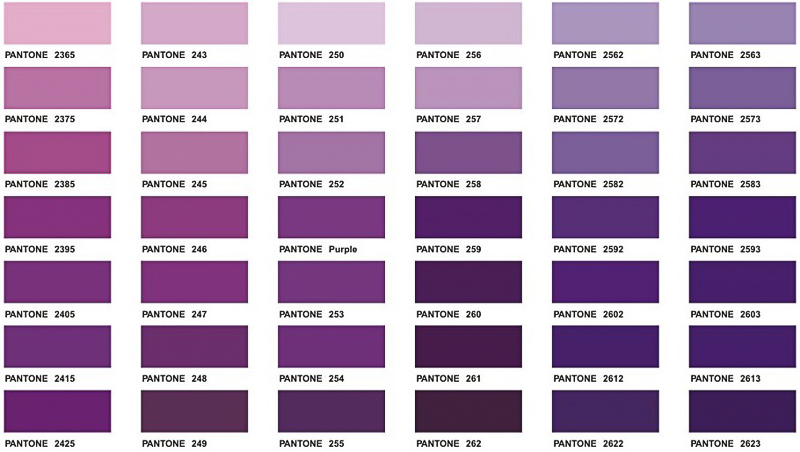 Dark Purple Colour Chart