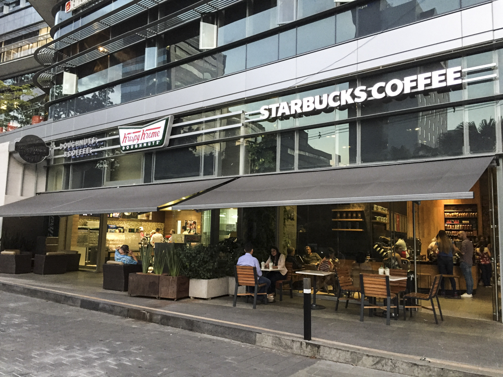 Just a few of the American brands to be found in Medellín.