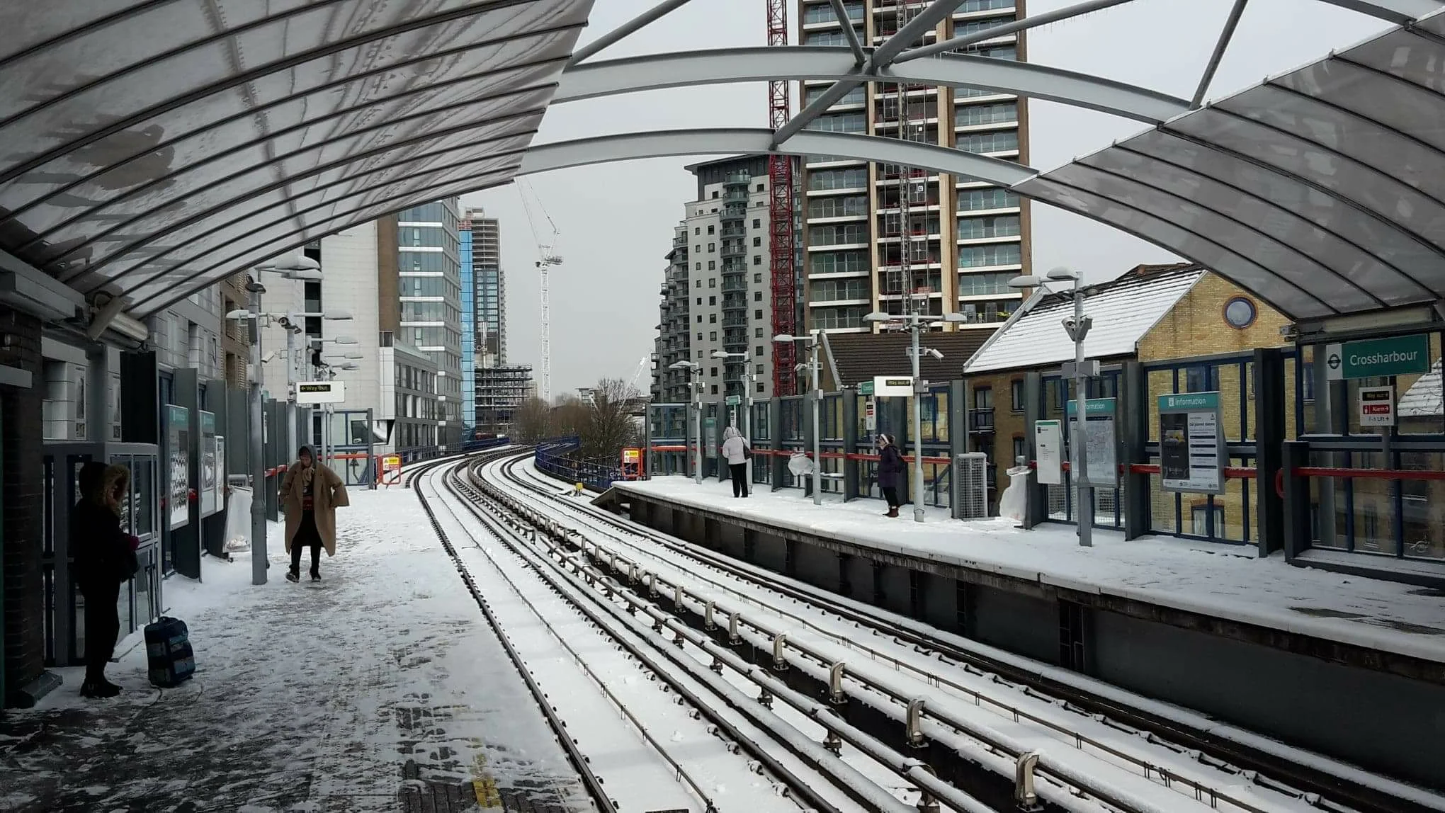 Winter in London’s Crossharbour DLR station Photo by Belinda Inglis