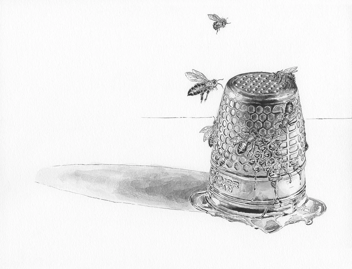 India ink on watercolor paper; 12x18'“; 2011