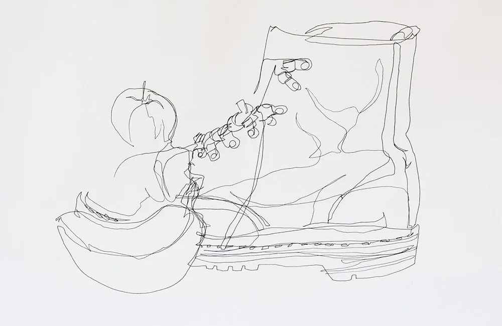 blind contour drawing; 2001