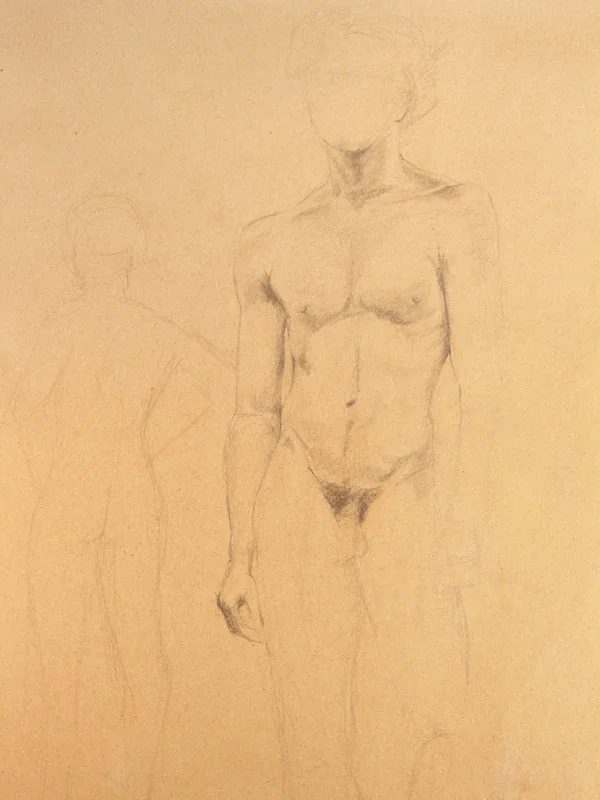 graphite on toned paper; 2003