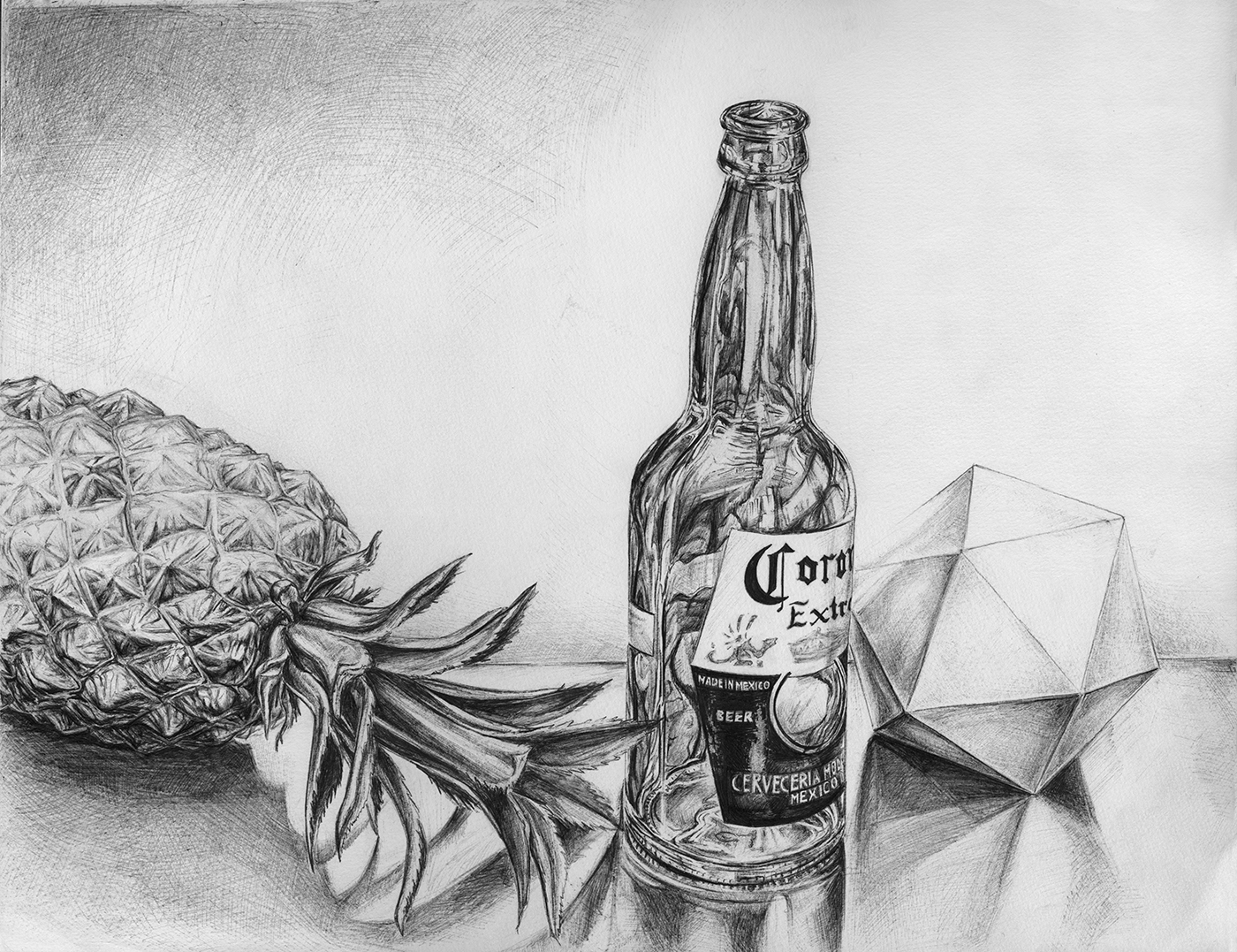 ballpoint pen and ink on paper; 2000