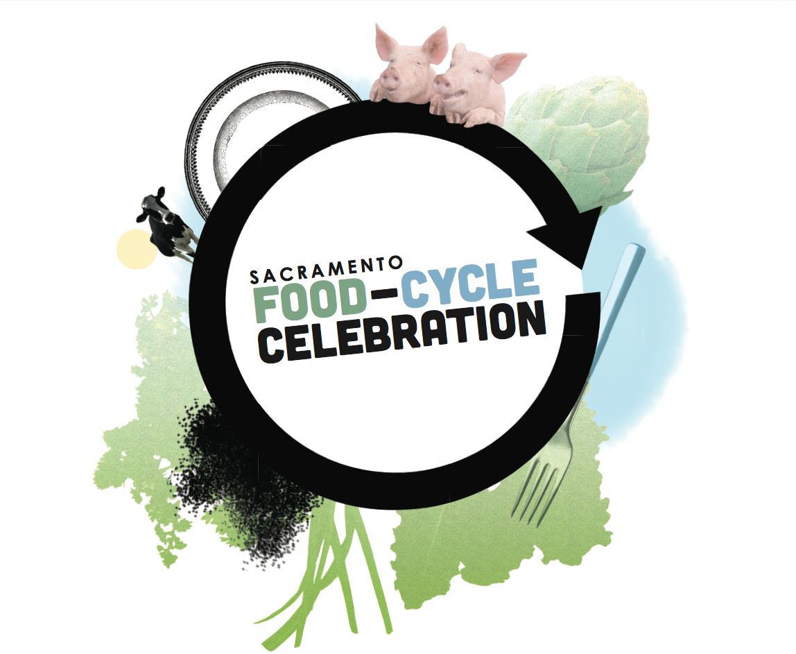 Project : Digital Illustration created for Sacramento’s Food-Cycle Celebration // Client: Green Restaurants Alliance, Sacramento (GRAS)