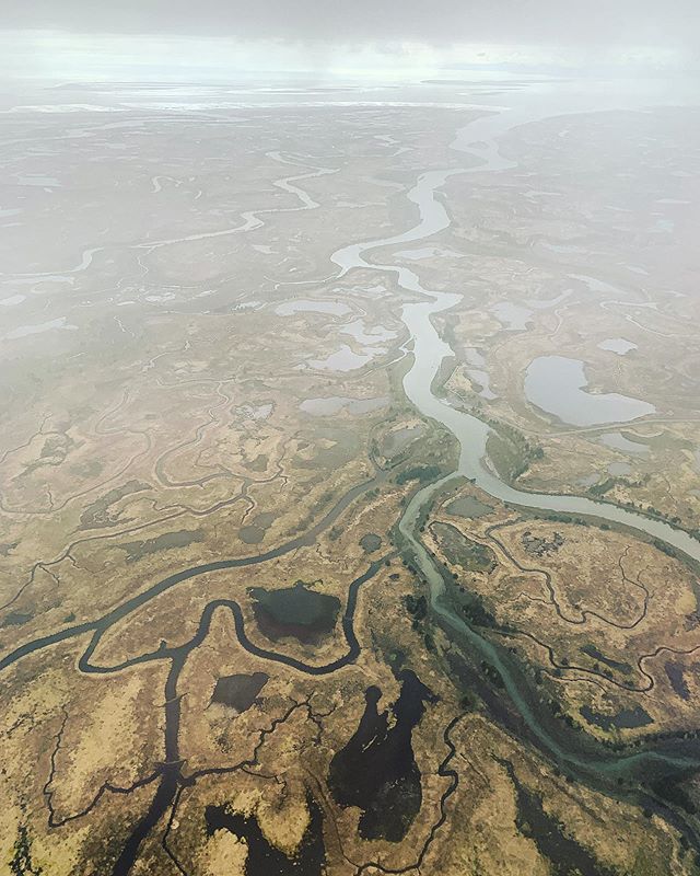 Flying over the #copperriverdelta today &mdash; we couldn&rsquo;t help but day dream along with the view down below. It&rsquo;s the ebbs and flows, the twists and turns in the journey that make all the difference.
.
Whatever that journey is that you&