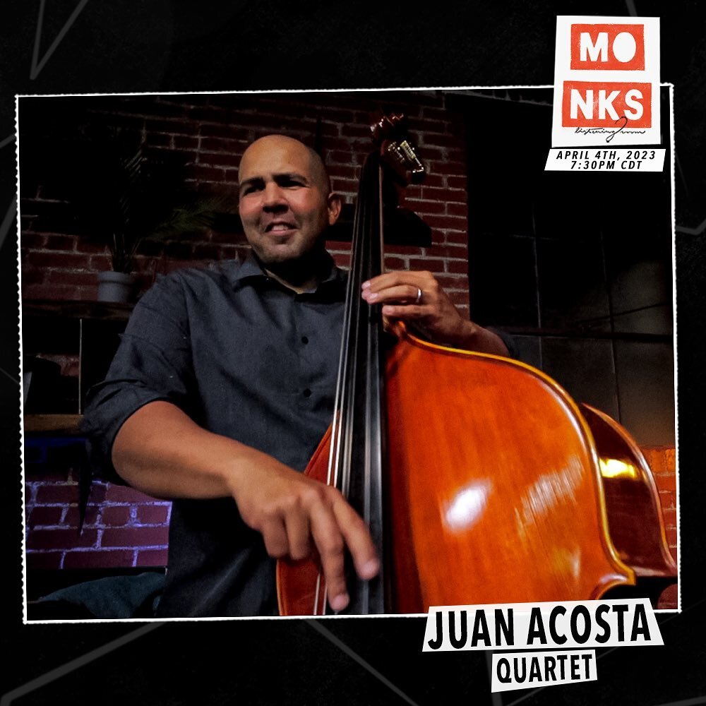 This week at #Monks! 

4/4 @juanacosta_music #quartet

4/5 @bsaunderz w/ @austinjazzsociety 

4/6 @therealmikesailors #nonet 

4/7 @merlotmusichtx w/ #ronniecoleman jr.

4/8 @classactioncomedy_ (shows at 7:30 &amp; 10pm) 

All Shows kick off at 7:30p