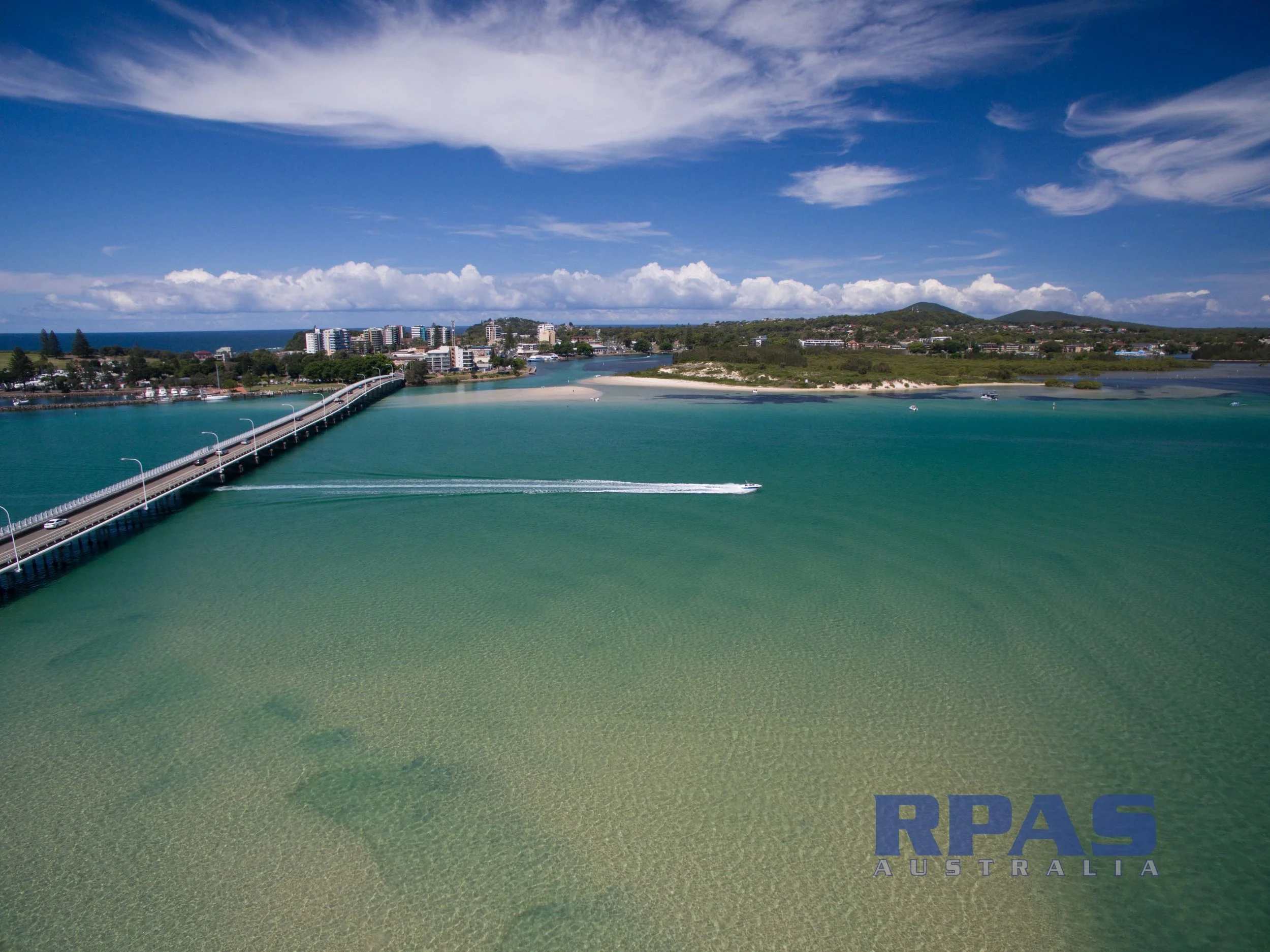 Great Lakes bridge aerial