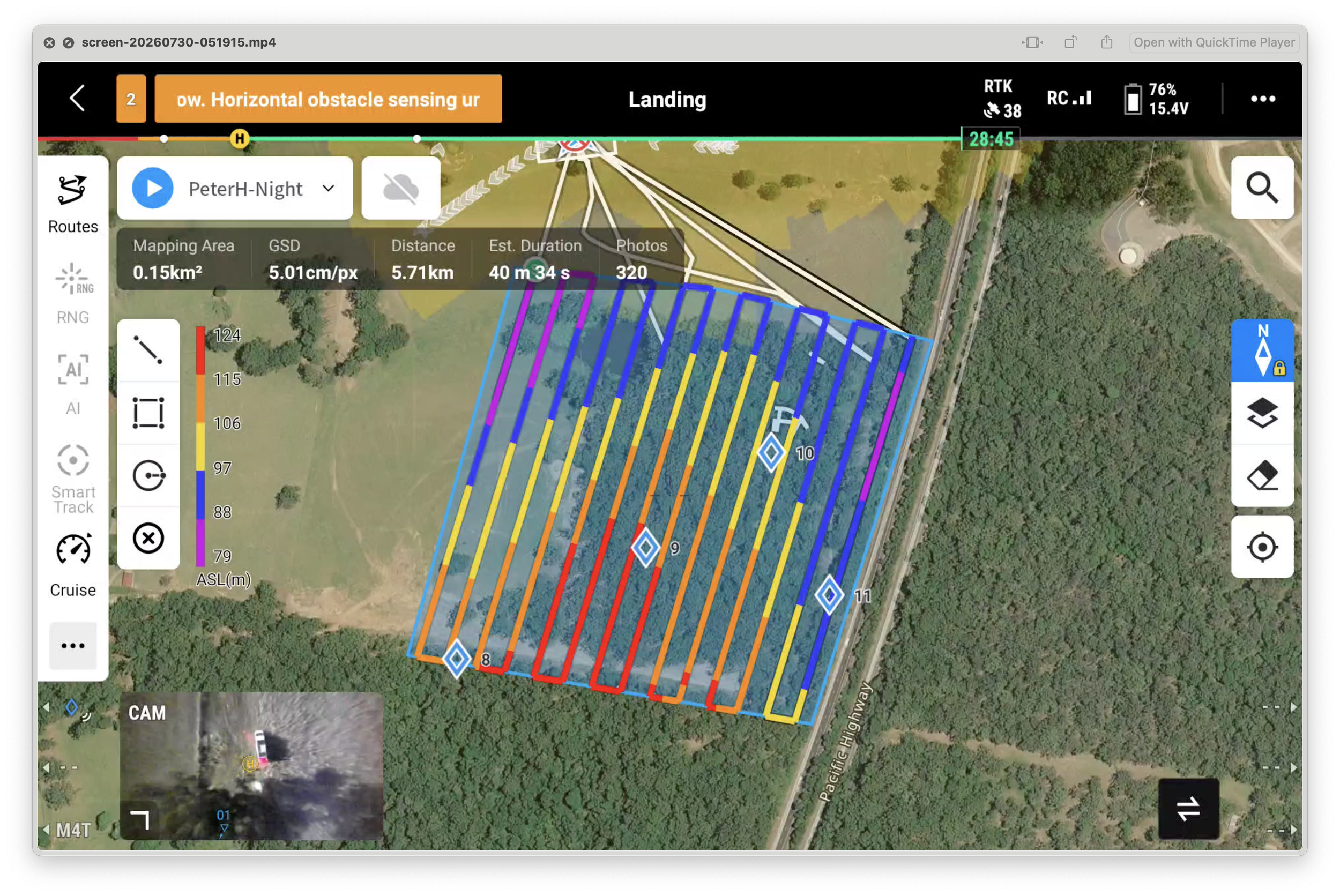 Ecological drone survey map