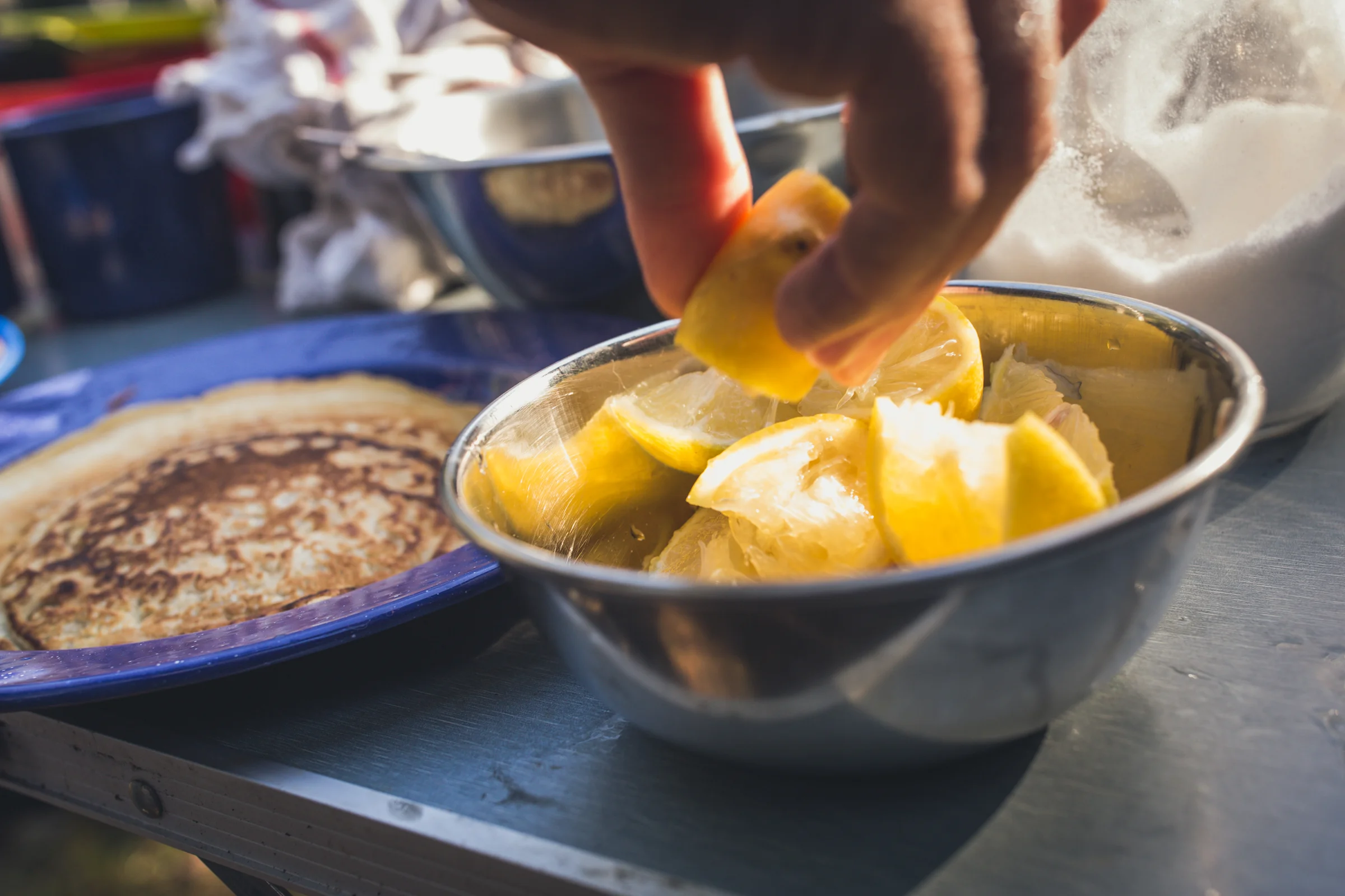 Breakfast pancakes. Double nom!