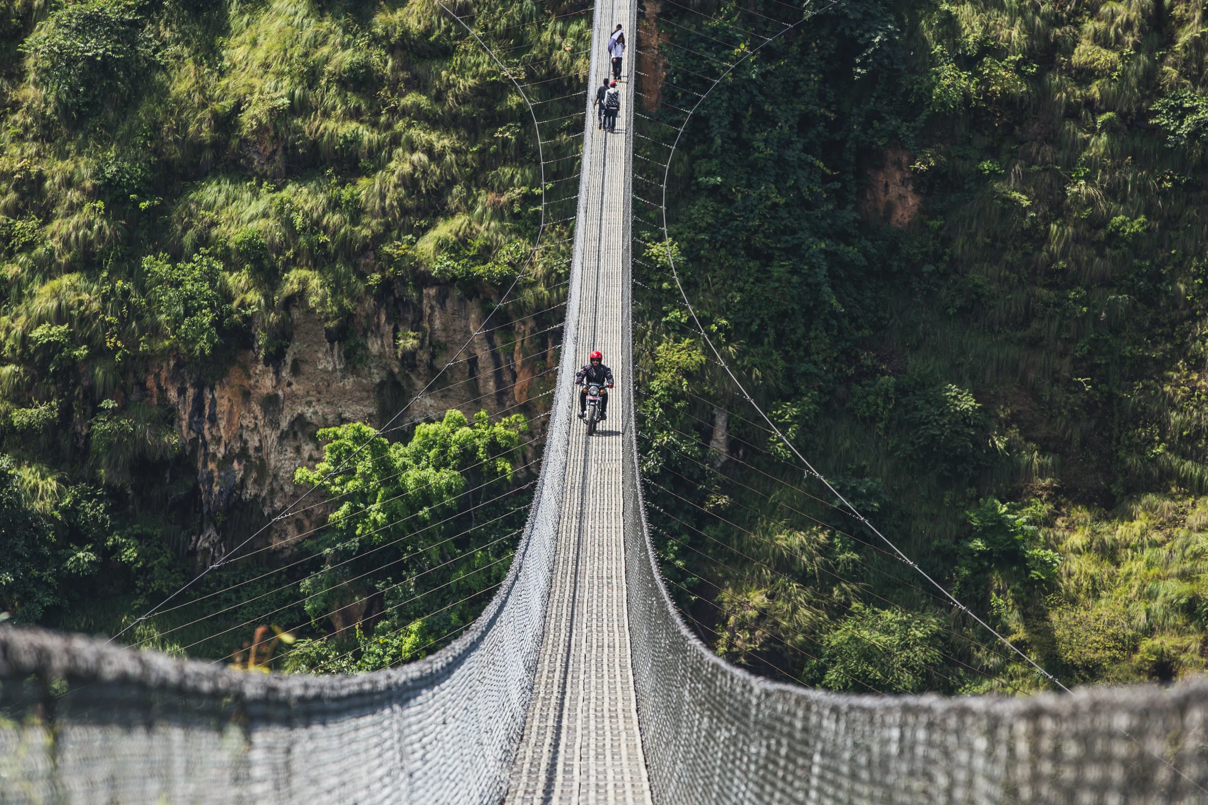 The return trip to Pokhara took us across one of Nepals highest suspension bridges in Kusma. Quite a thrill for a learner rider like myself! 200mm f6.3 1/800 ISO100
