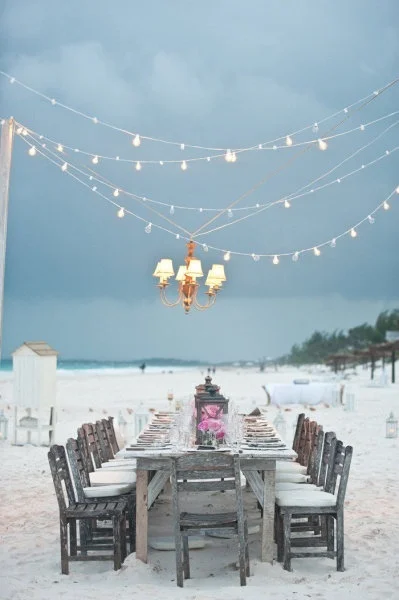 My favourite EVER outdoor styled event. One day I will recreate the chic beach event.