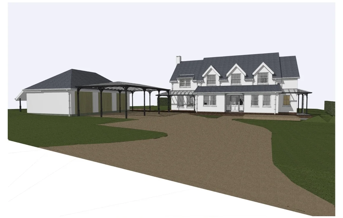 Proposed new home and garage visual