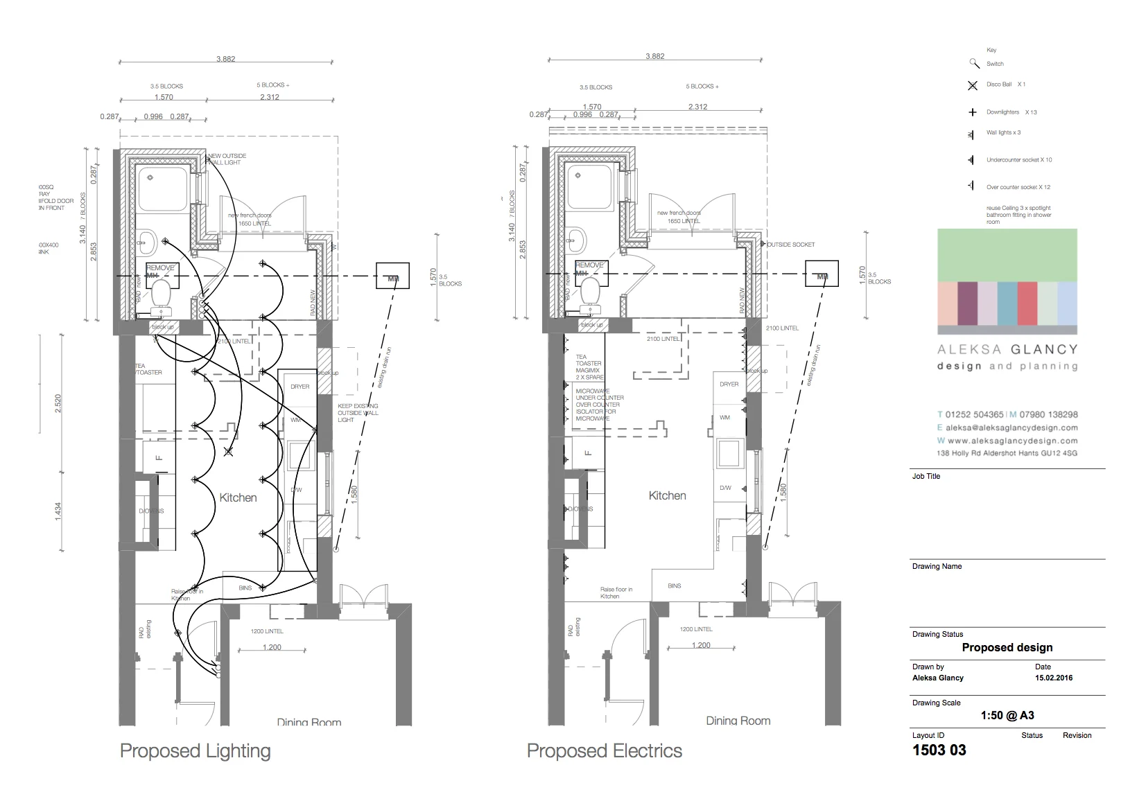 Lighting and Electric plans