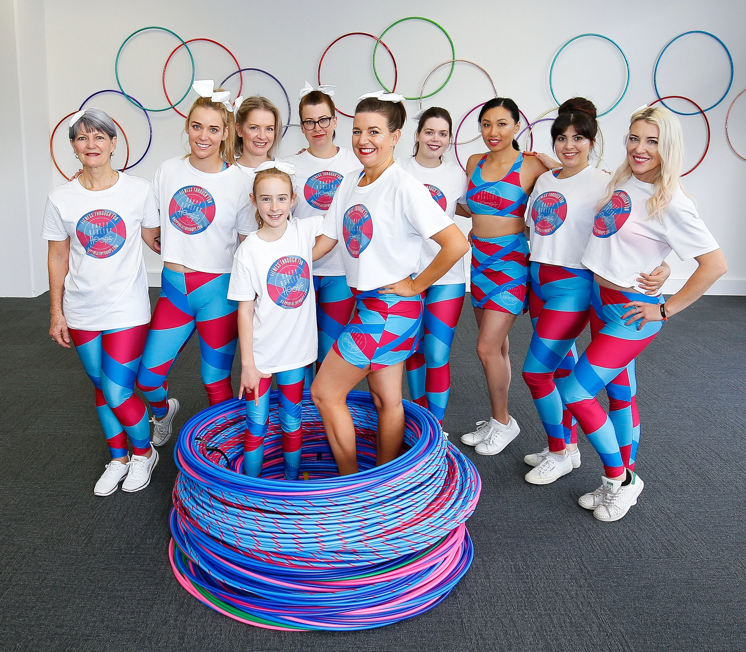 Katie Guinness World Record Most Hula Hoops Spun Simultaneously by a