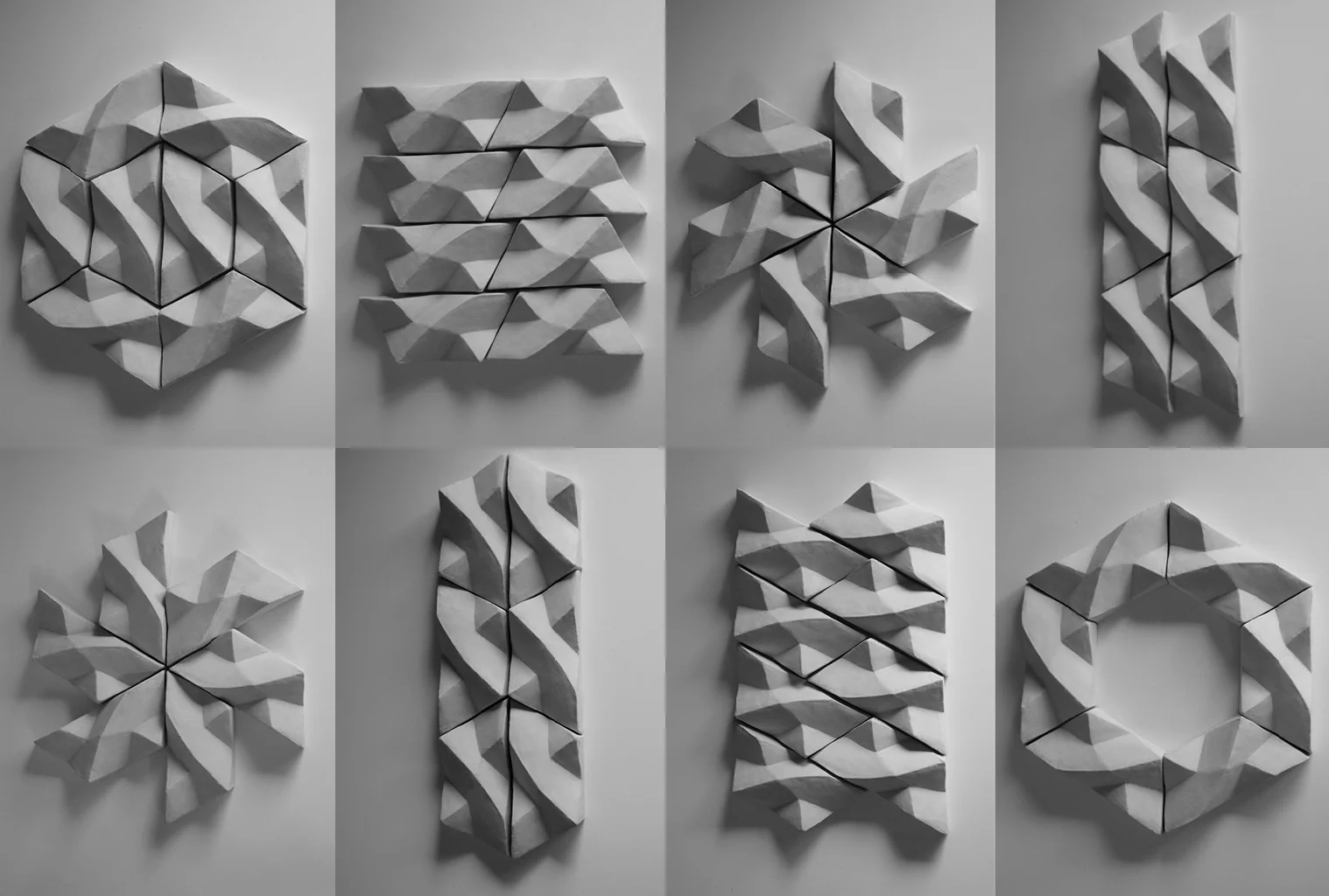   One design, eight tiles, multiple configurations.  