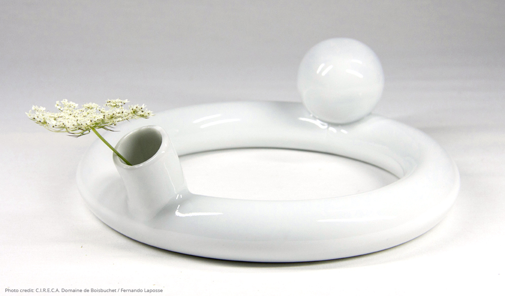 In a 10-day workshop led by Jaime Hayon, designers were asked to create all-white servingware for a rustic country dinner based on compositions of found objects.