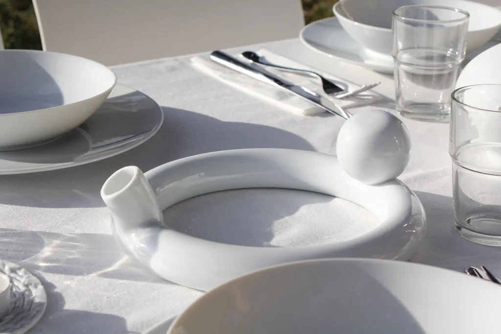   Ringo teapot inverts solid-volumetric relationship in a minimal, yet functional design.  