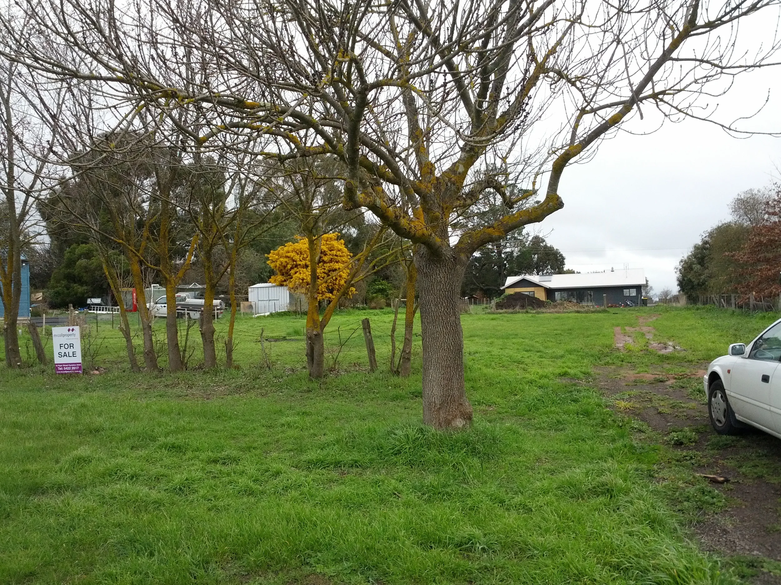 the block from the road