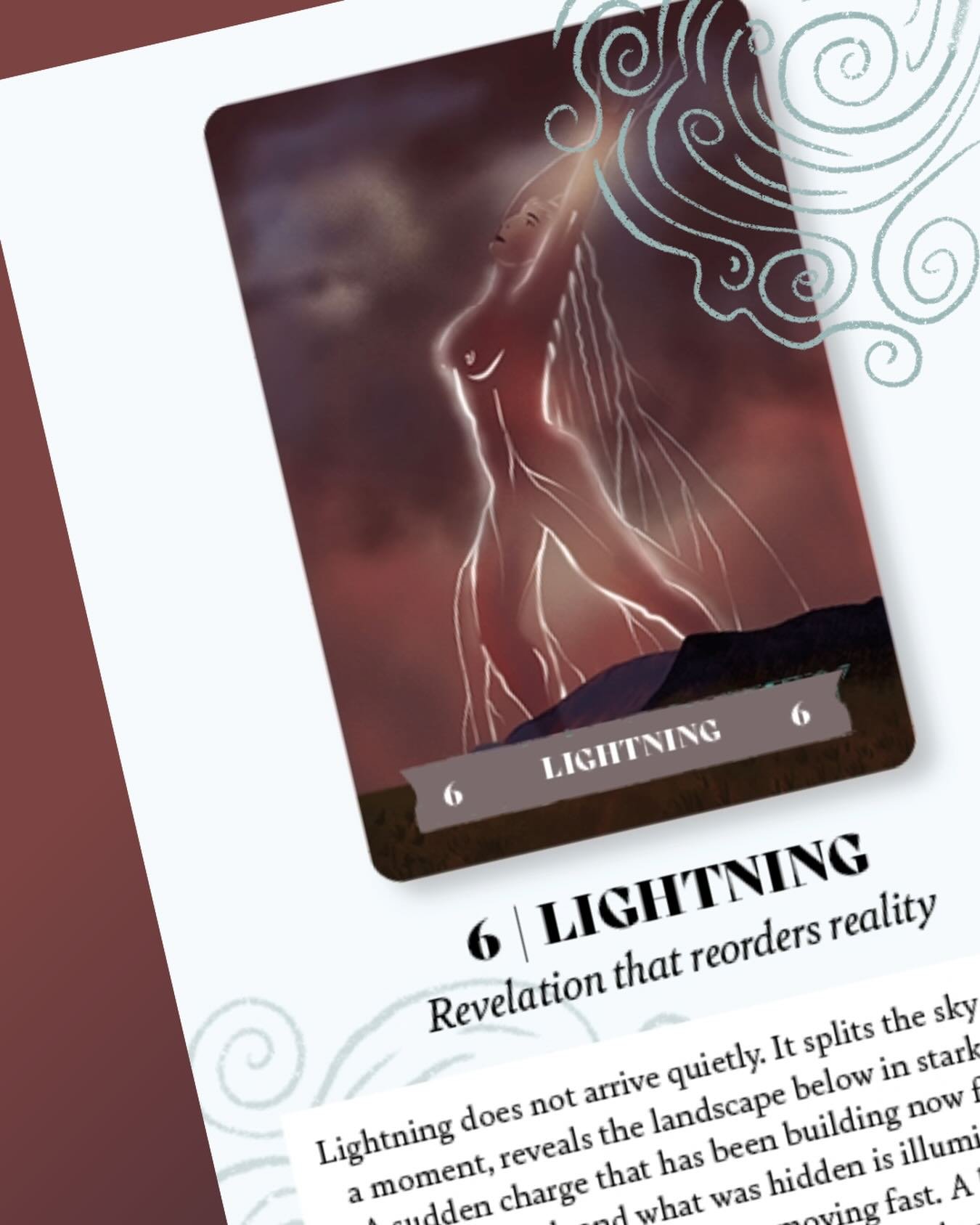 Little bit of peak at the design for the oracle guide book 👀✨

It&rsquo;s all feeling so tangible now, seeing the guidebook coming together; the layouts, background motifs and cards. I&rsquo;m sooo excited! 

Spring is so much in the air now, I can 