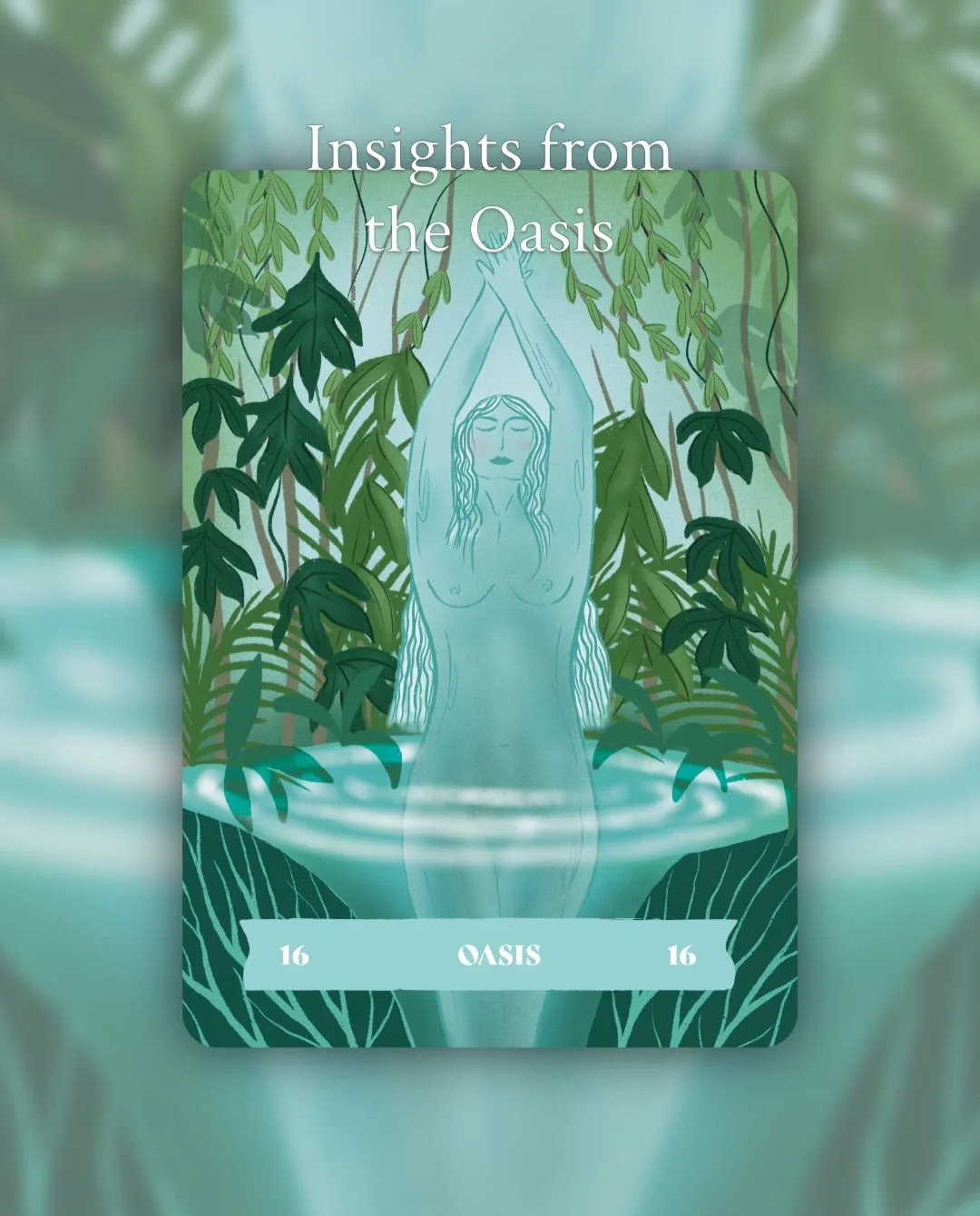 I&rsquo;m feeling the wisdom of this card today. 

Sometimes you become lost on the surface of life. Your emotional energy becomes depleted when you aren&rsquo;t aware of the deep well of nourishment within.

Oasis reminds you of your ability to rene