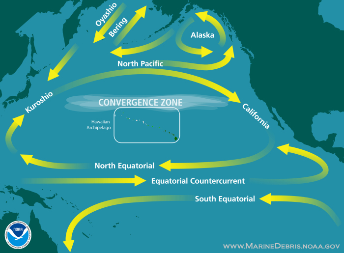Location of the Pacific Trash Vortex