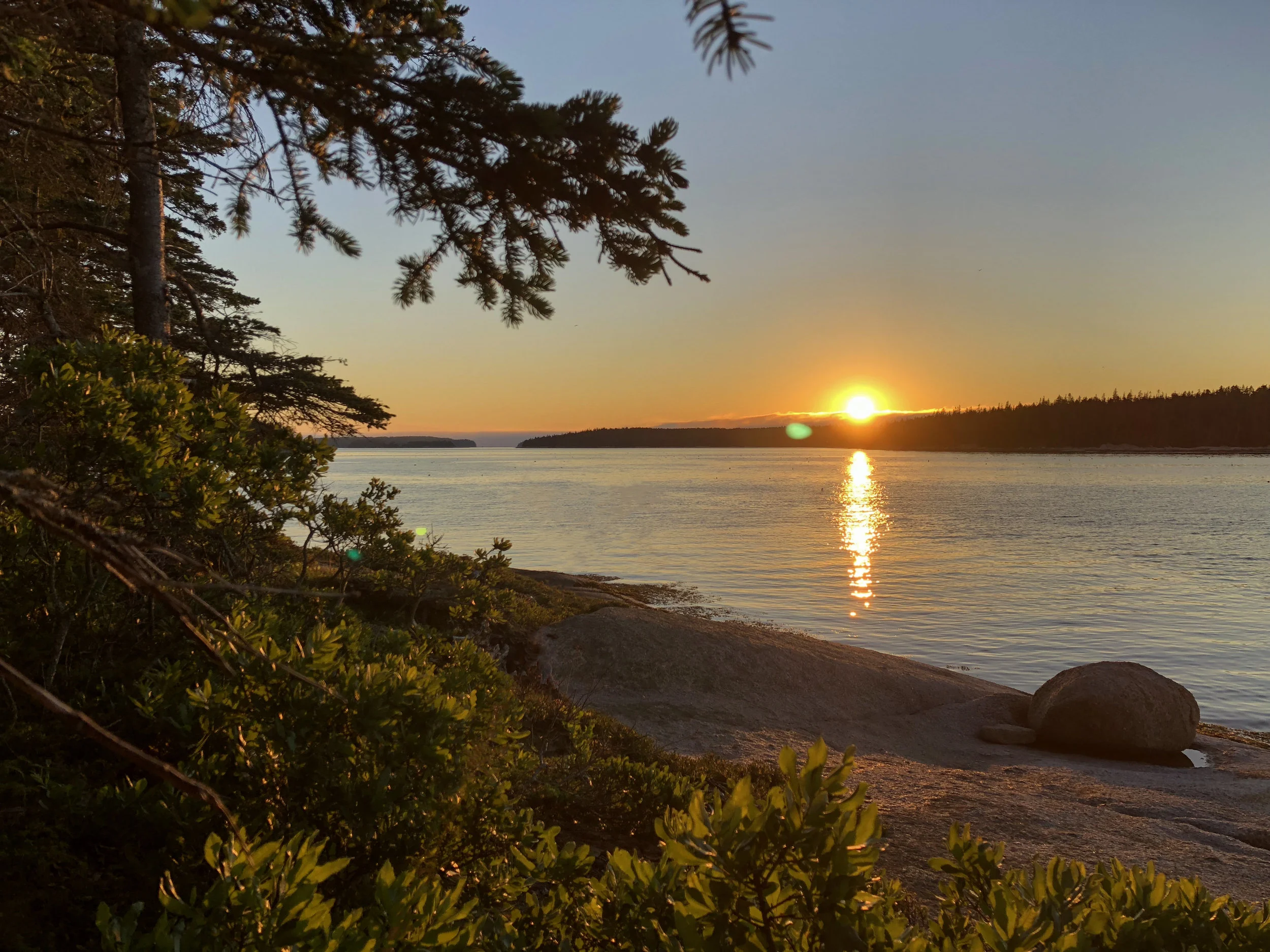 Sunset over Coombs Island ( photo by John Bacon ) 