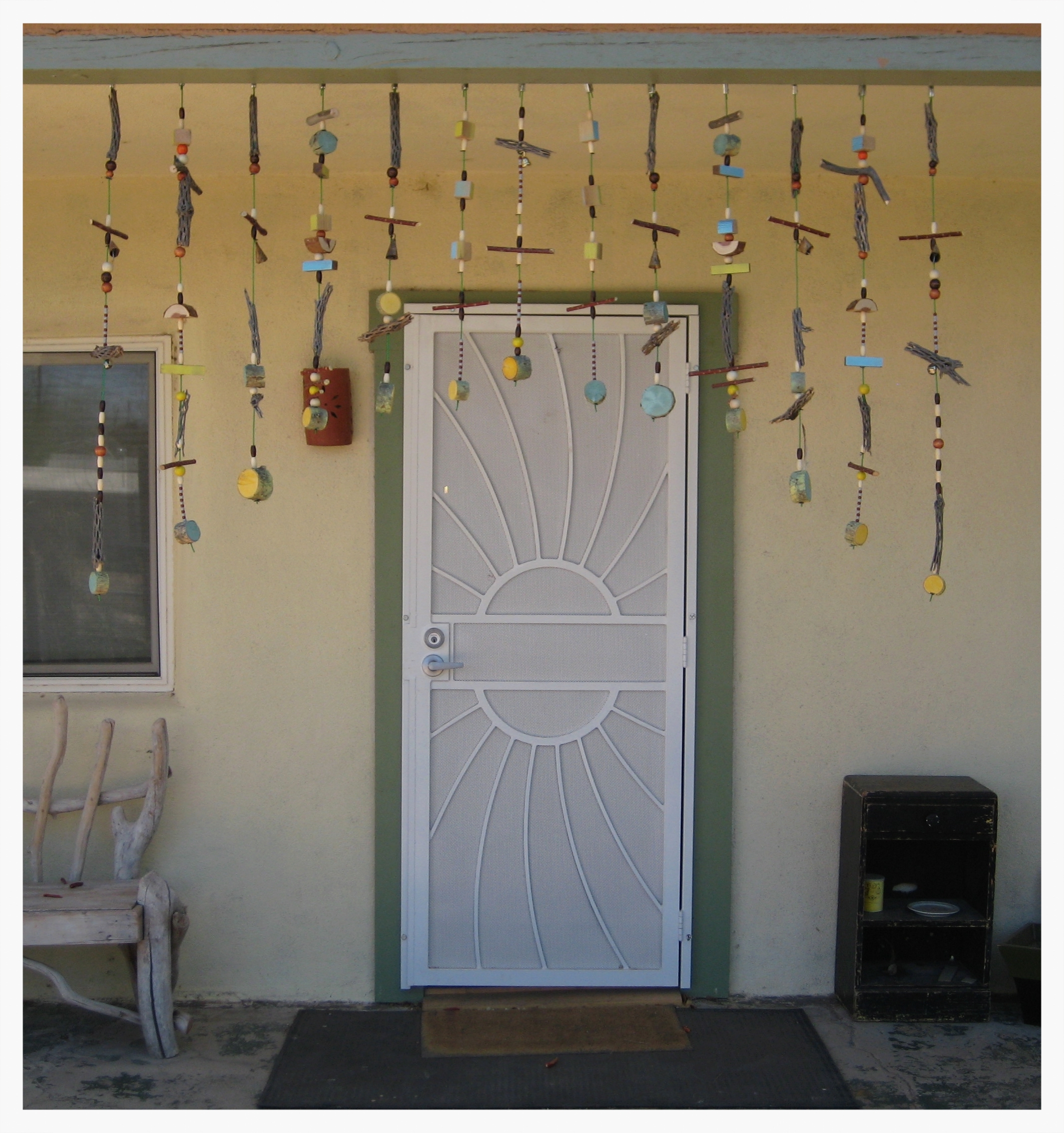 Joshua Willis, "Wind Chime Weaving," Metal, Wood, Acrylic, 2014