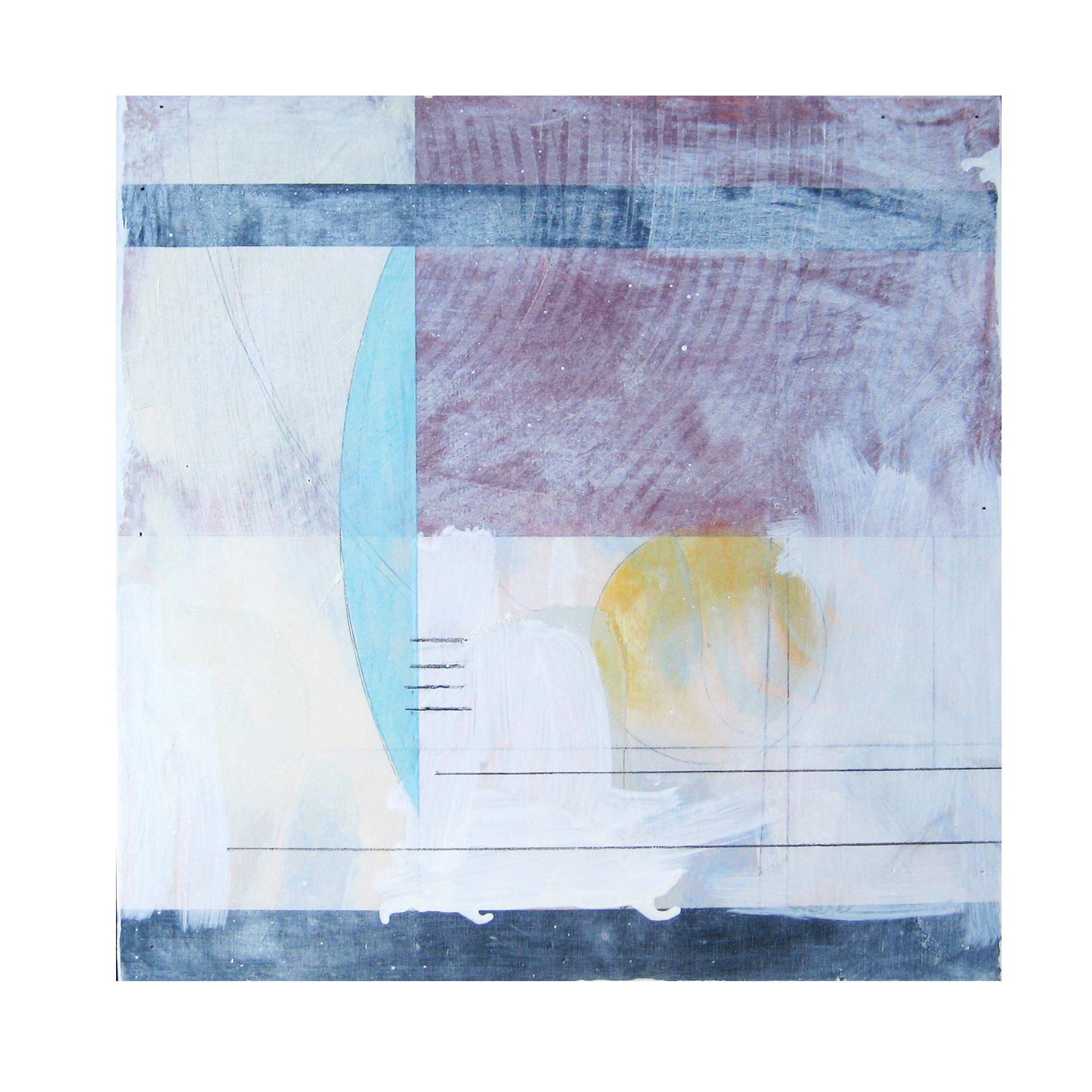 Joshua Willis, "Sun Moon," Oil, 18"x 18", 2014
