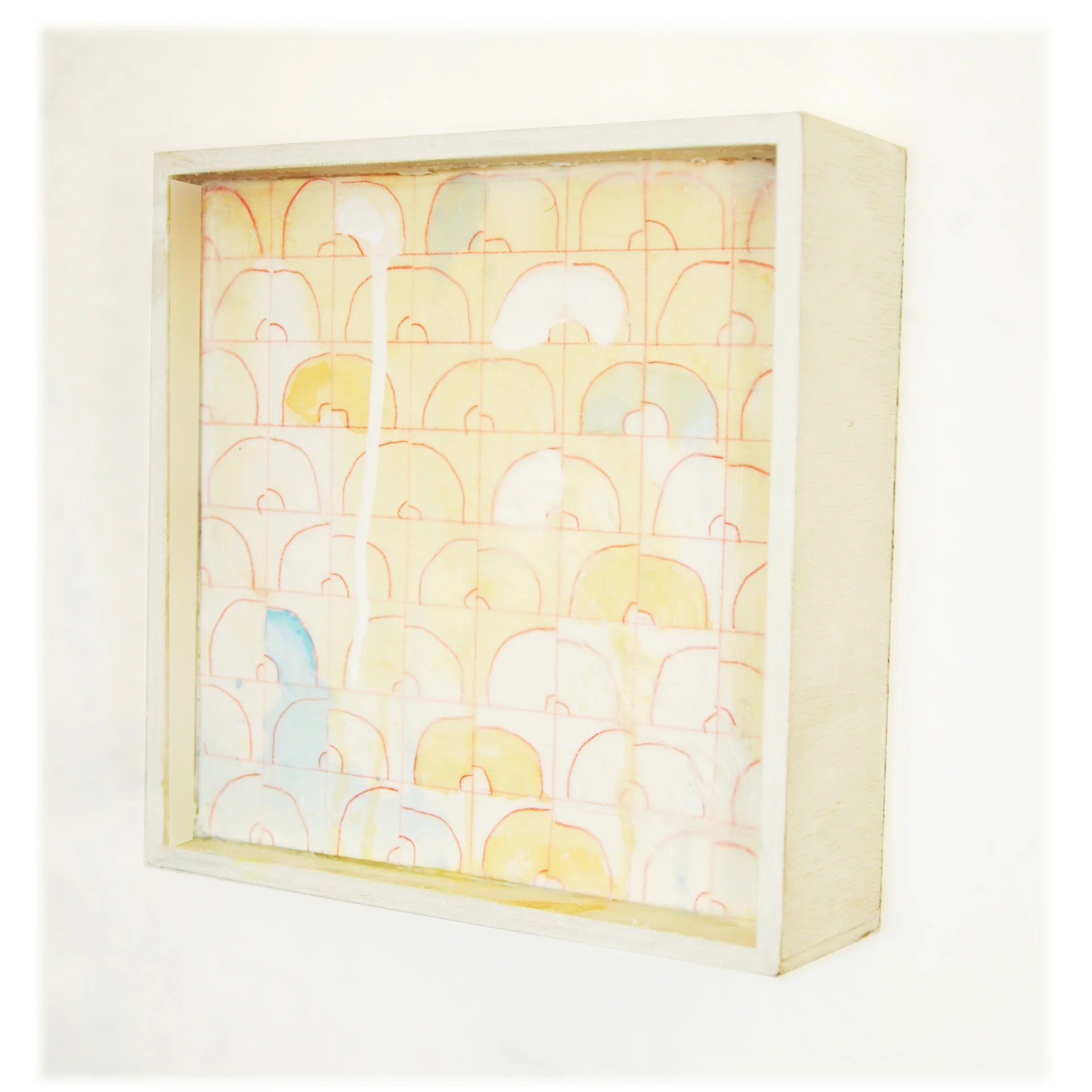 Willis, "Quarter Turns #1", Wood, Water Color, Acrylic, 6"x 6", 2016