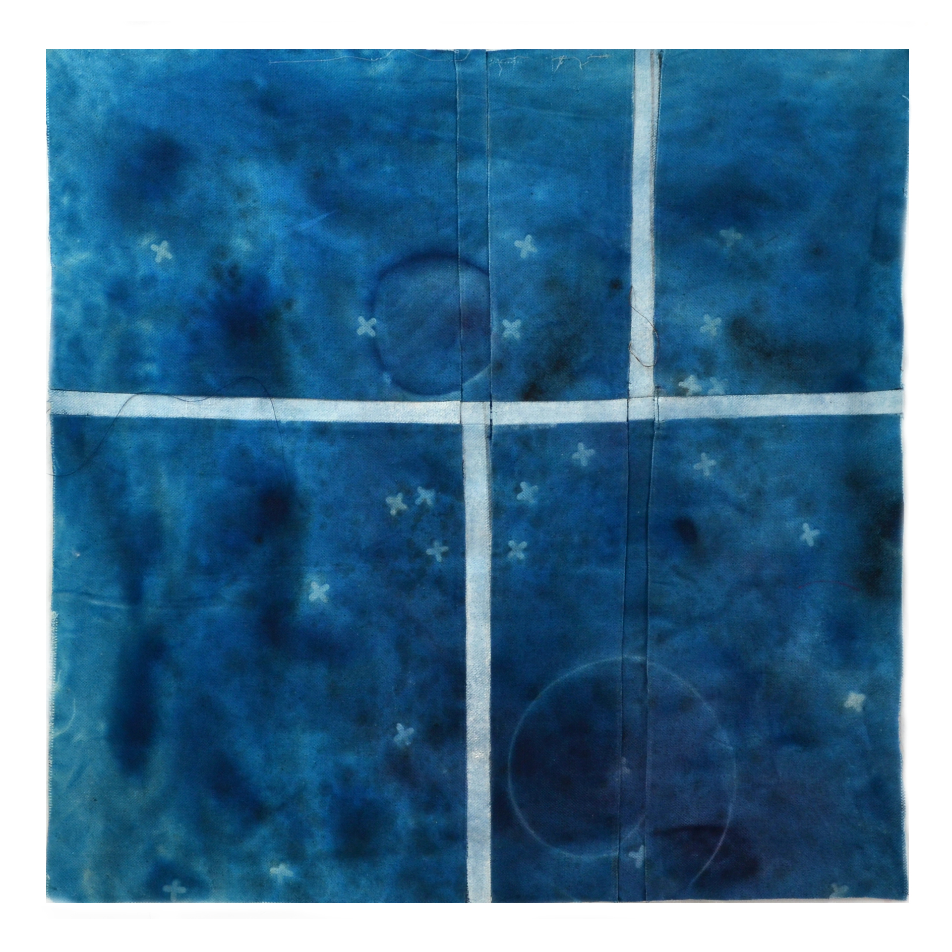 Willis, Joshua, "Night." Cotton, Acrylic, 18"x 18", 2015